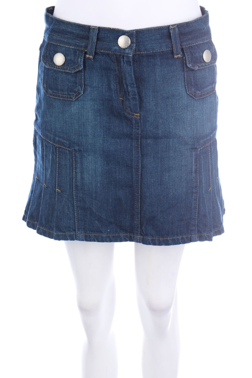SISLEY - Mini-Jeansrock mit Falten - D 40