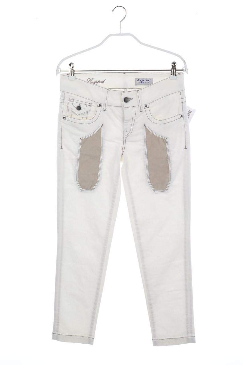 Jeckerson - Skinny-Jeans mit Kunstleder-Details - W26