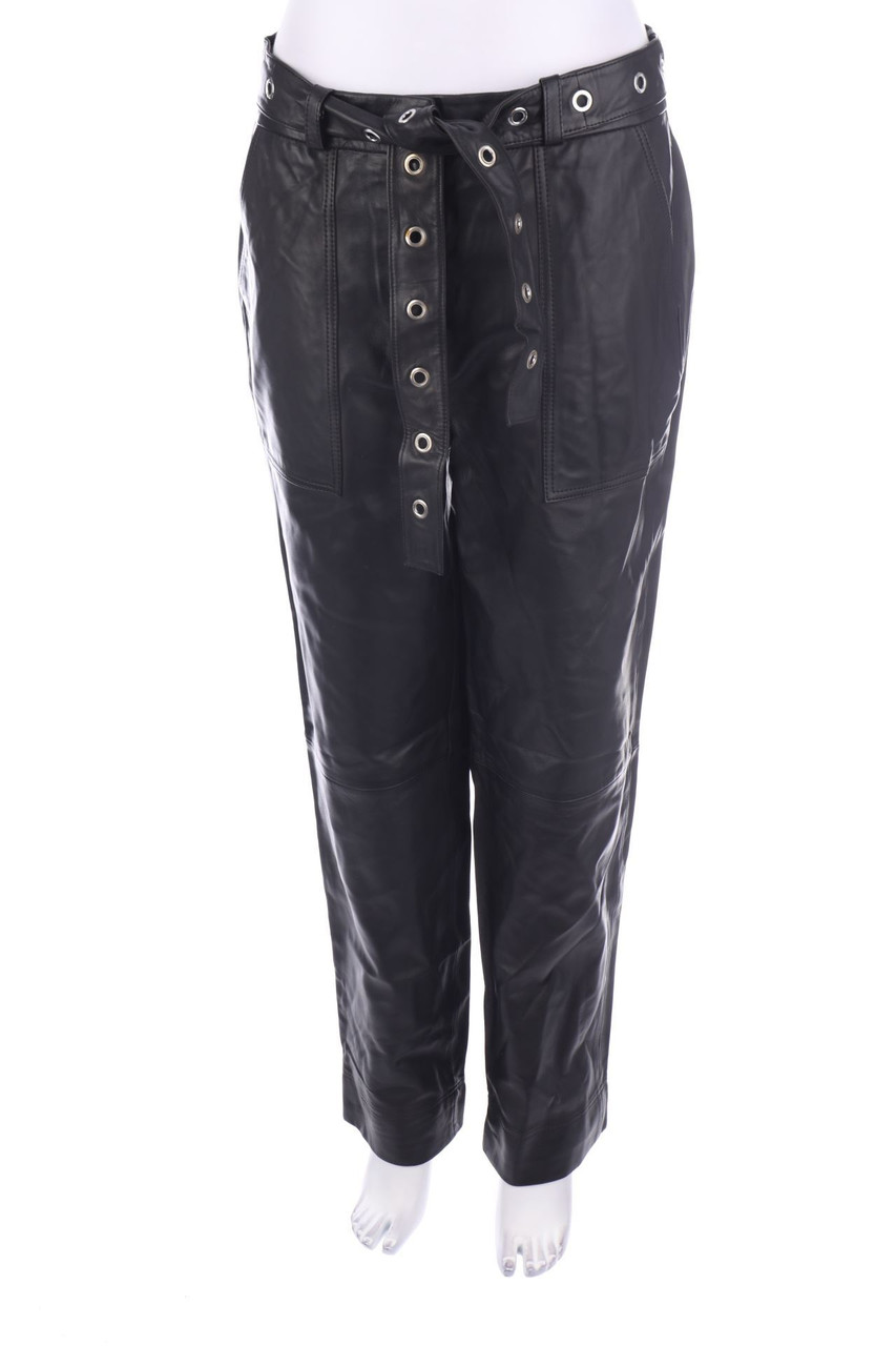 CLAUDIE PIERLOT - Echt-Leder-Hose mit Gürtel - D 40