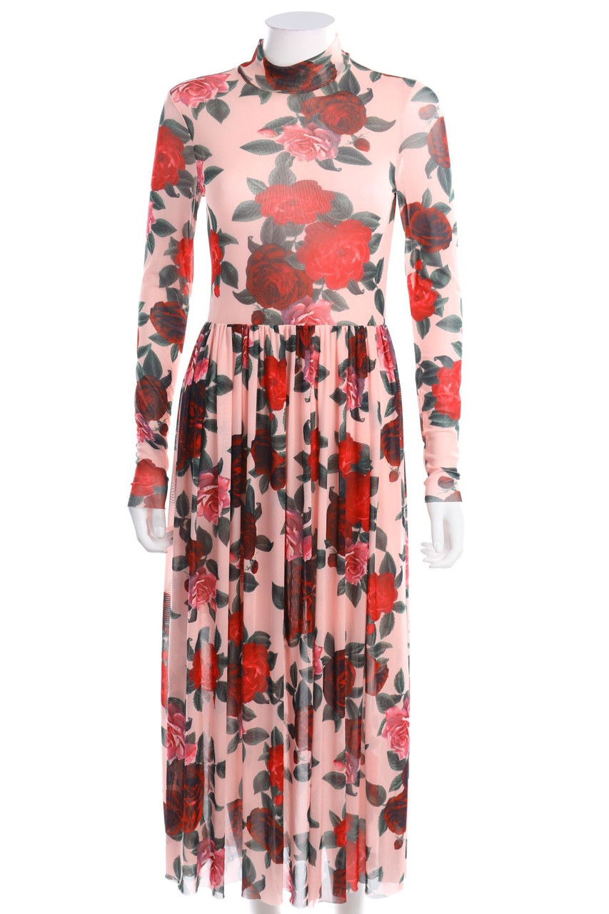 NA-KD - Maxi Dress with Flower Print - XS