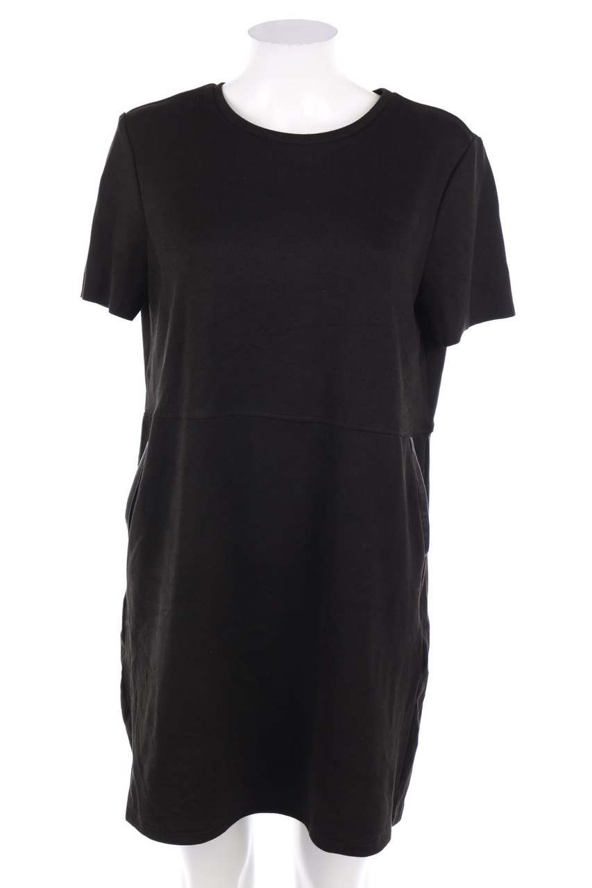 ZARA - Kleid mit Kunstleder-Details - L