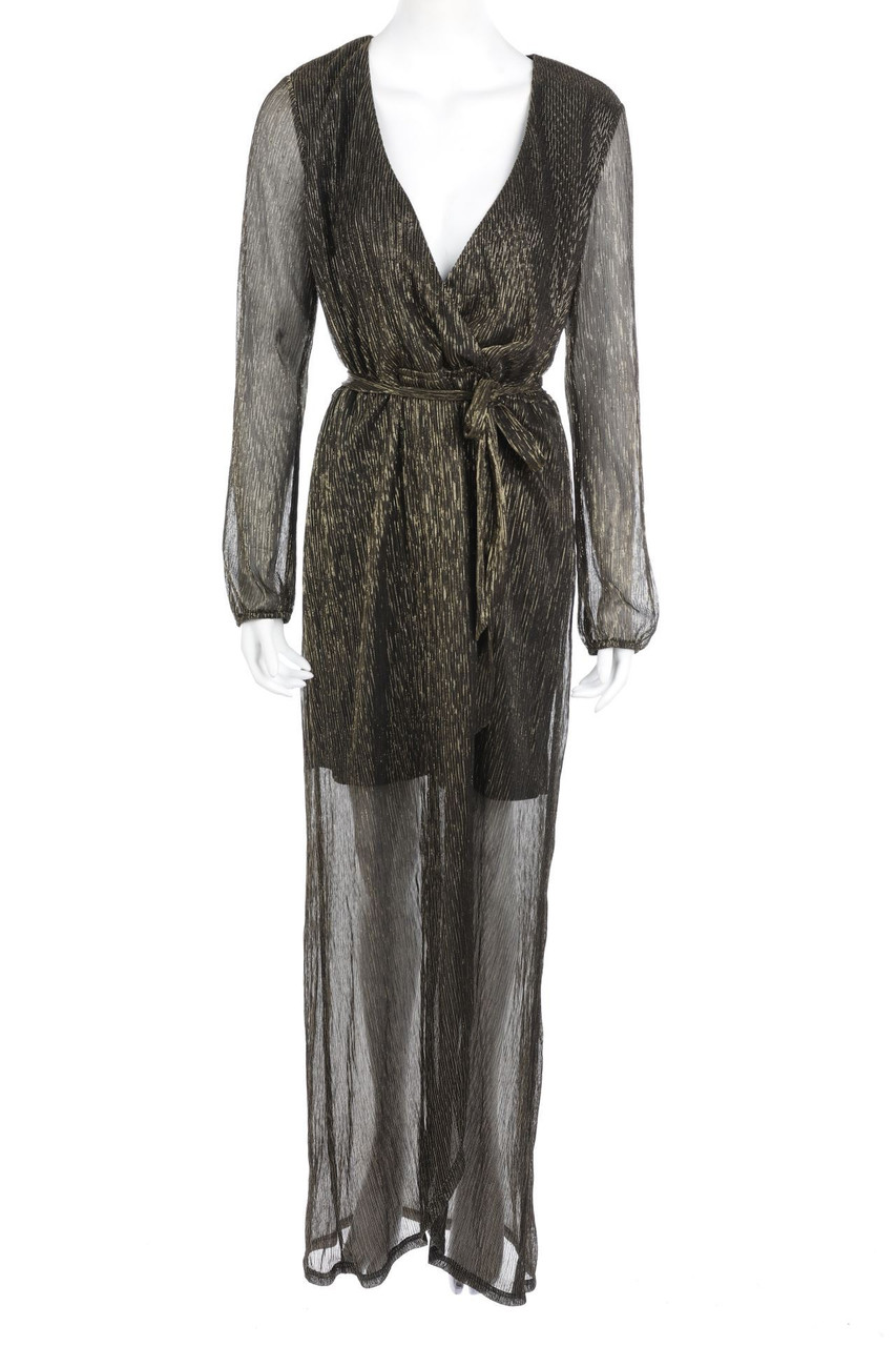 LIPSY - Plissé-Evening Gown with Wrap-Effect - D 42