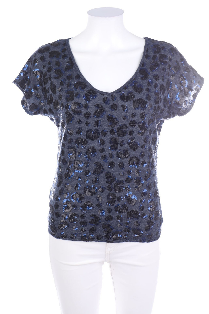KOOKAI - Kurzarm-Shirt mit Leo-Print - M