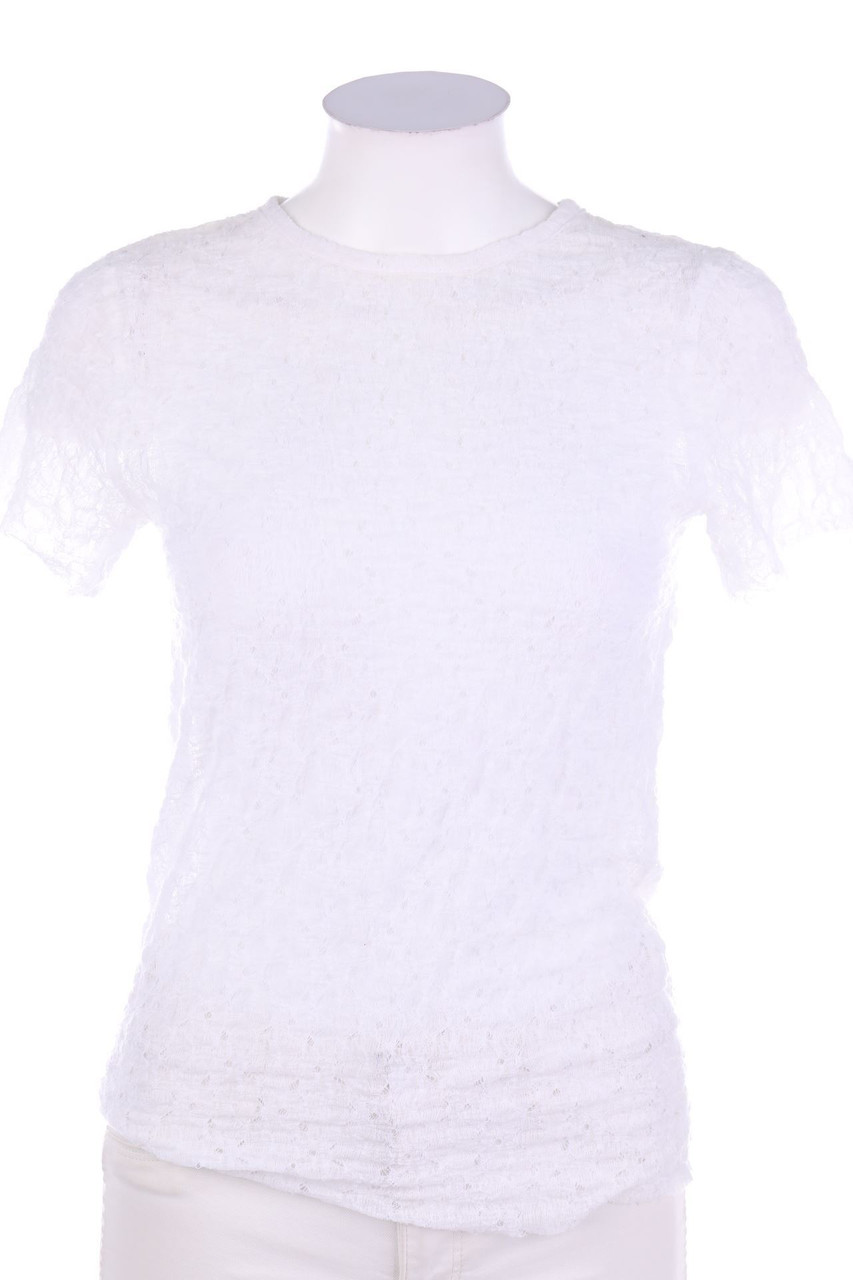 Definitely - Shortsleeve-Shirt with Open Knit Details - S