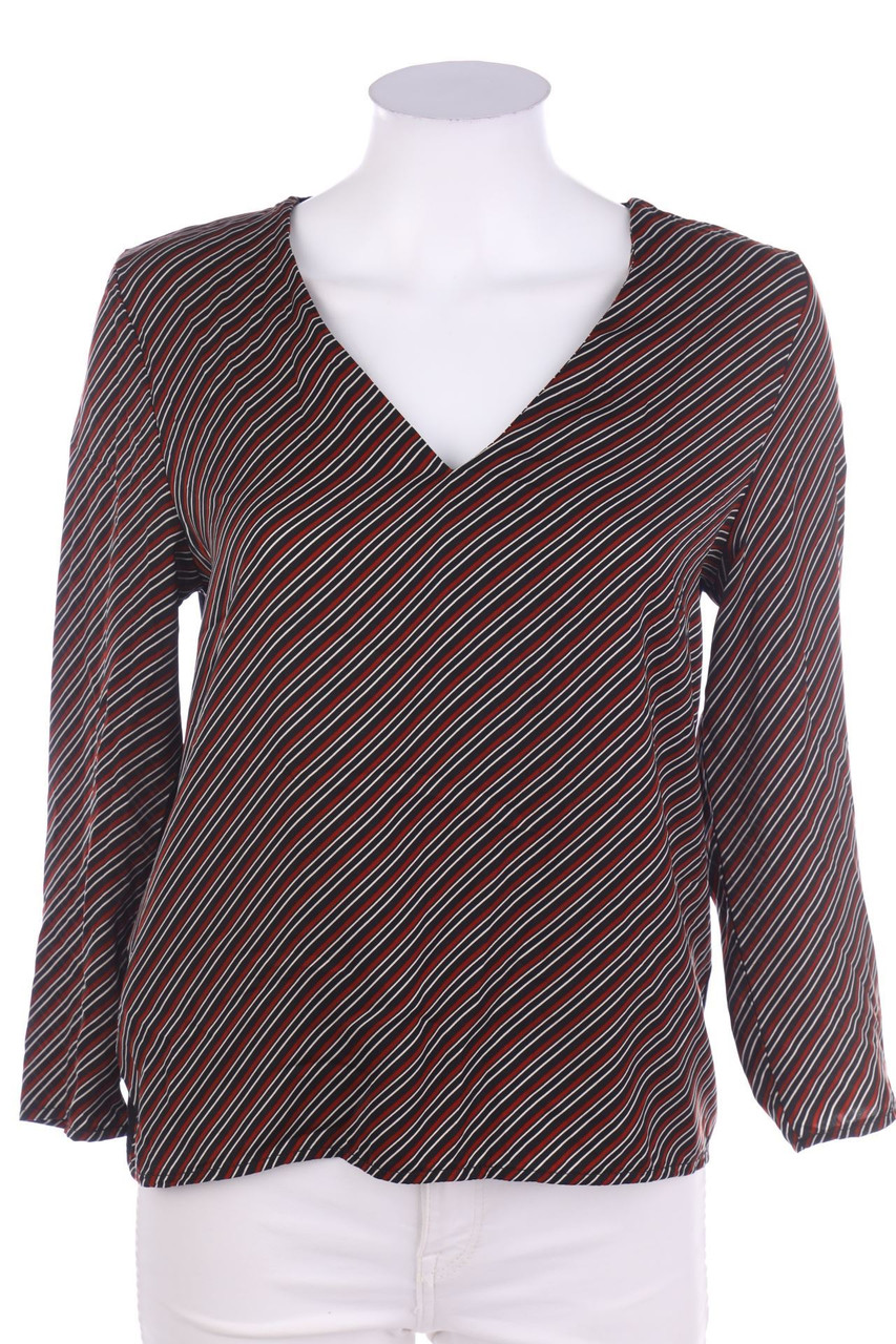 MANGO - Streifen-Bluse mit 3/4-Ärmel - XS