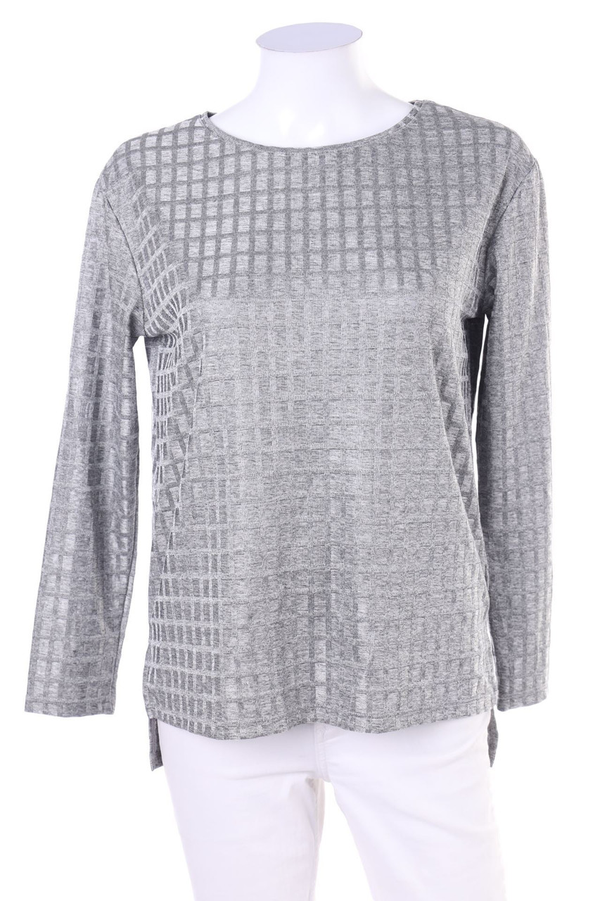 orsay - Metallic-Longsleeve-Shirt mit Karo-Muster - M