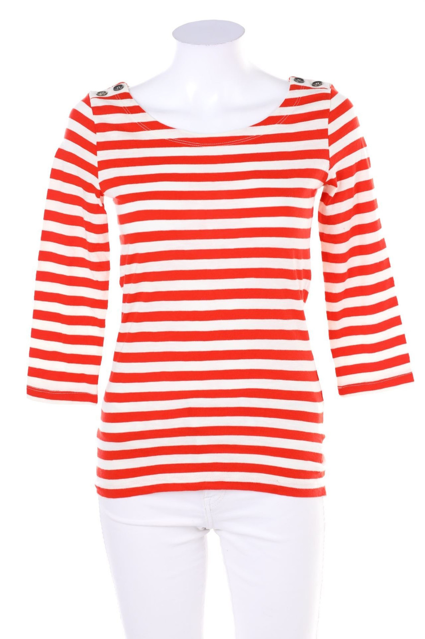 TEX - 3/4-Sleeve Shirt with Stripes - XS