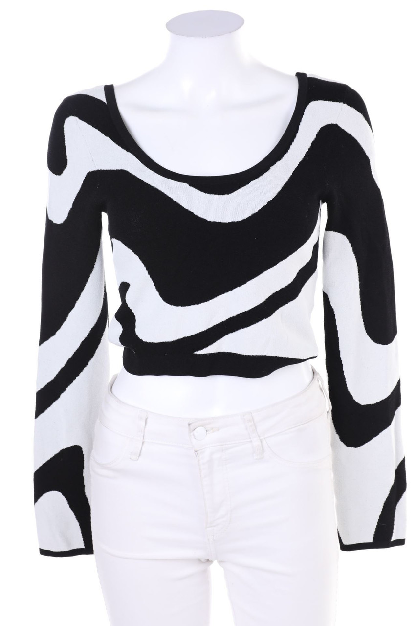 & OTHER STORIES - Cropped-Sweatshirt mit geometrischem Muster - S