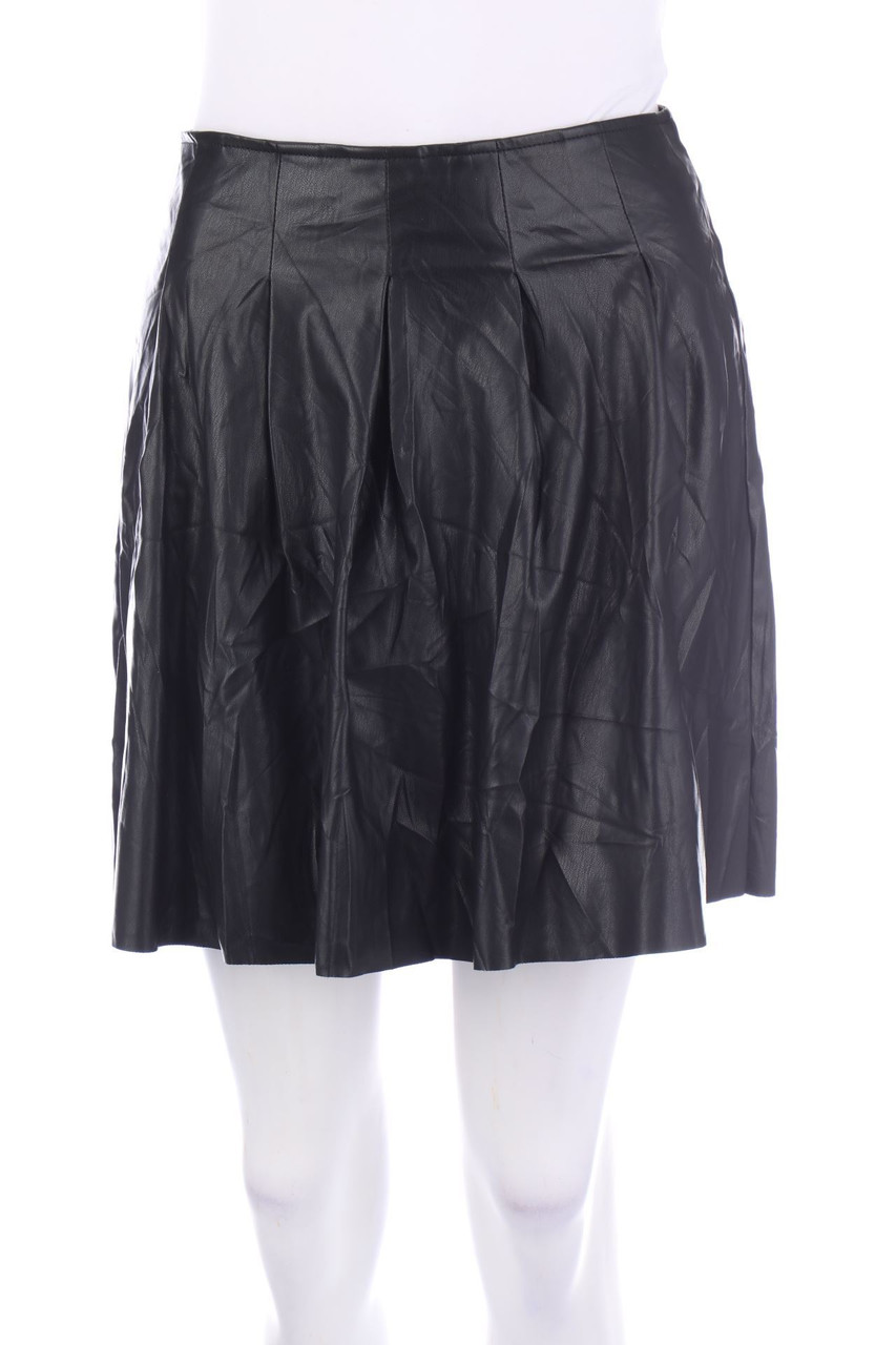 zebra - faux leather mini-skirt - S