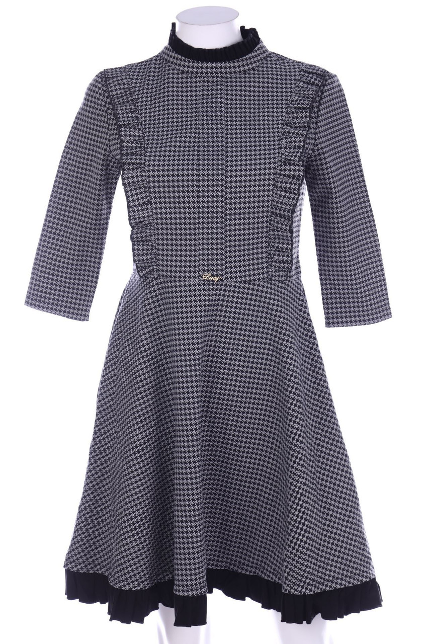 LUCY - Checked Dress with Volants - M