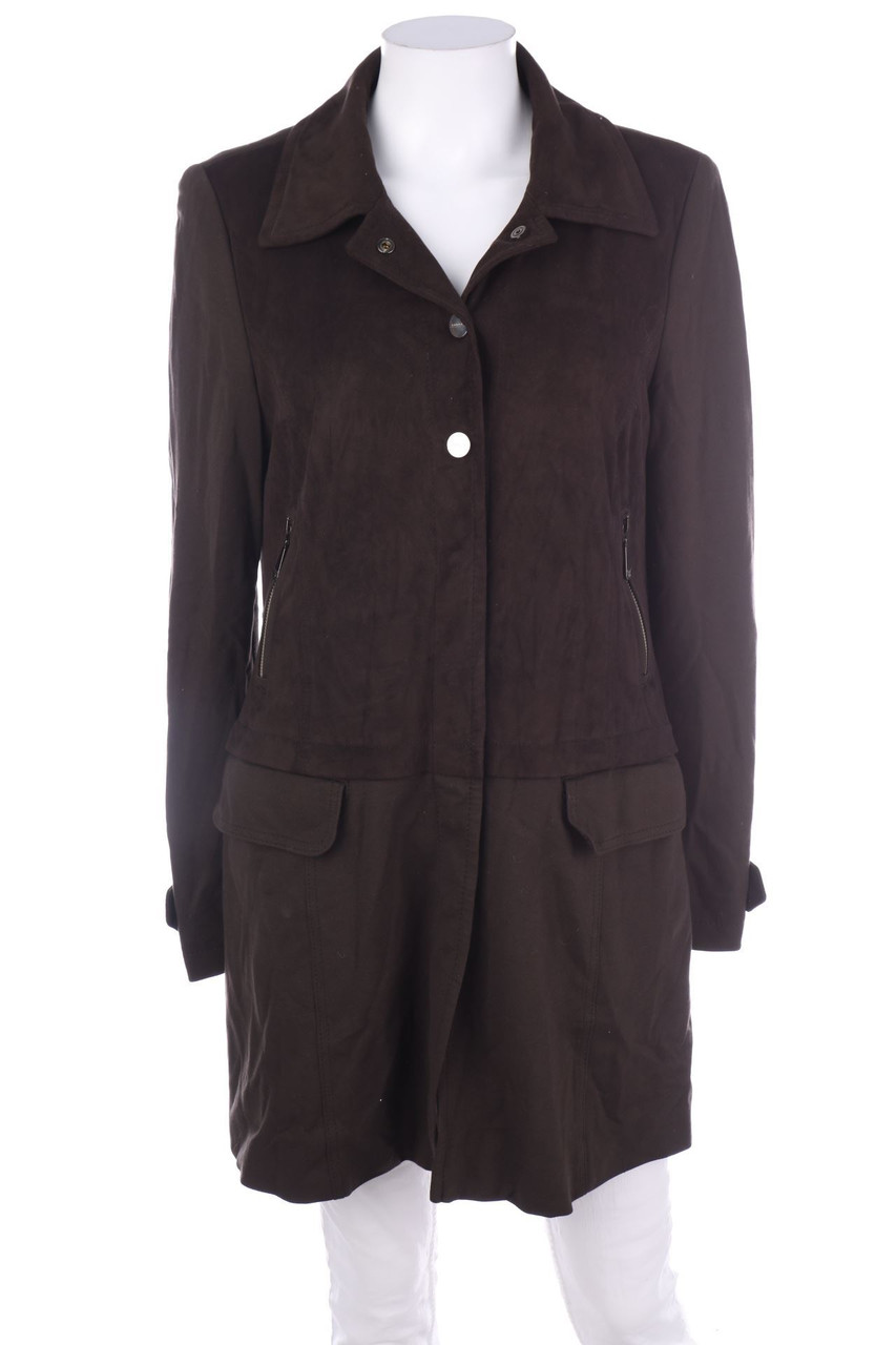 KAPALUA - Mantel mit Kunstleder-Details - D 38