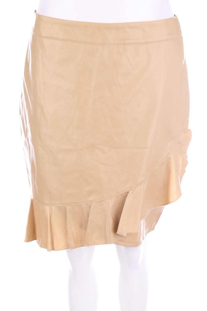 SHEIN - Volants-Faux Leather-Mini-Rock - XL