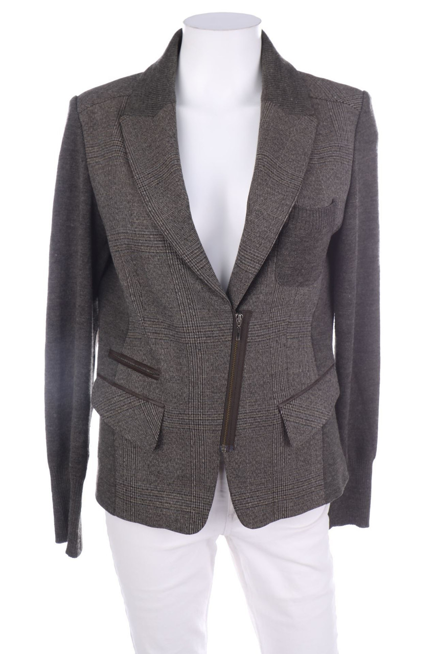 KENNY S. - Karo-Blazer mit Elbow Patches - D 36