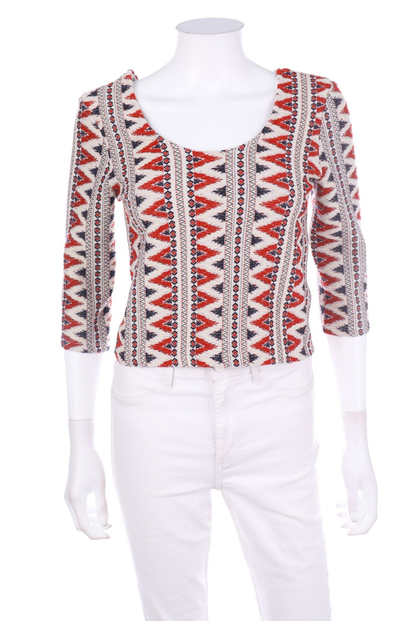 TALLY WEiJL - 3/4-Sleeve Shirt with Ethno Print - L