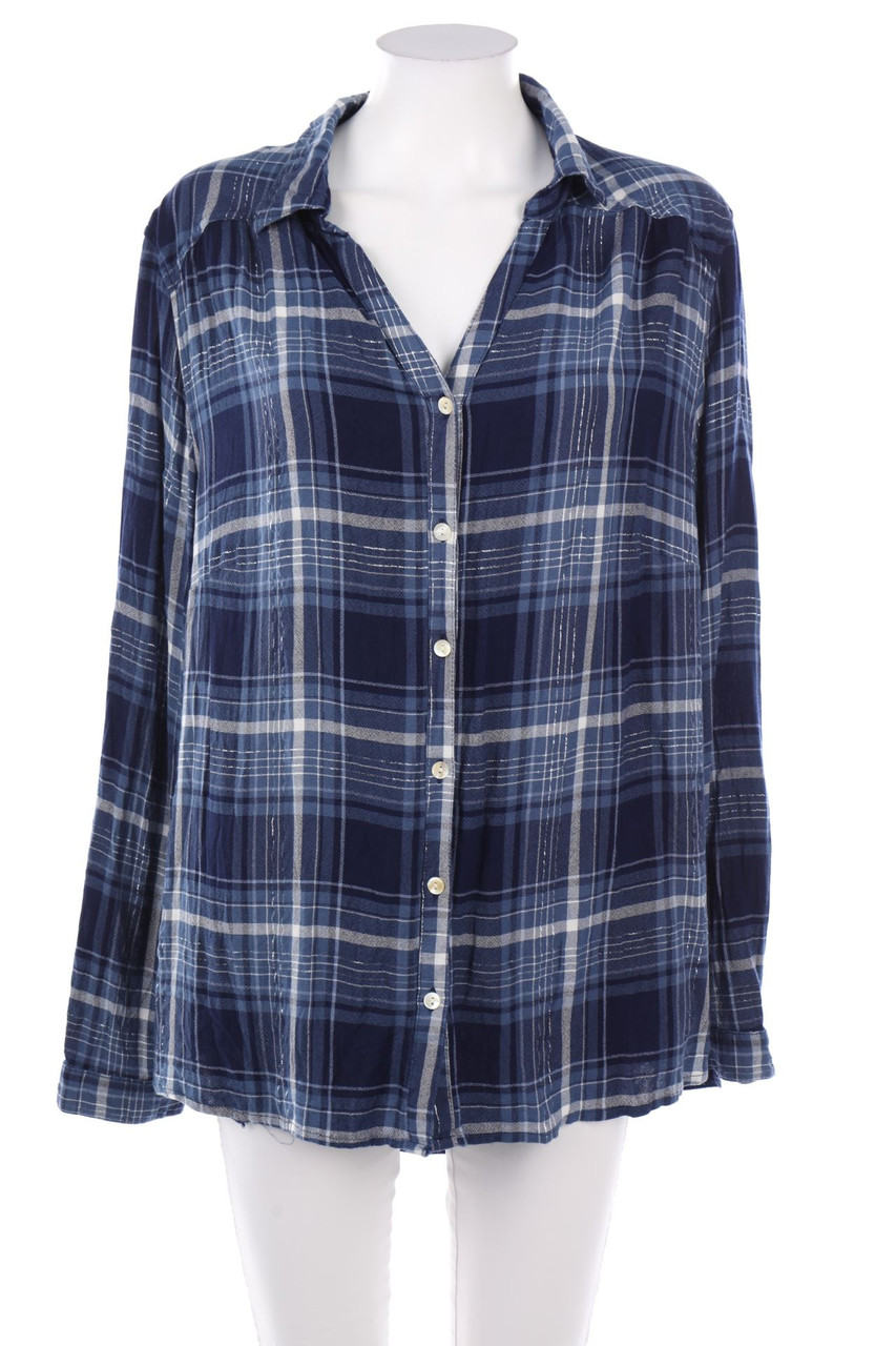 MODAVISTA - Checked Shirt Blouse with Glitter - D 50