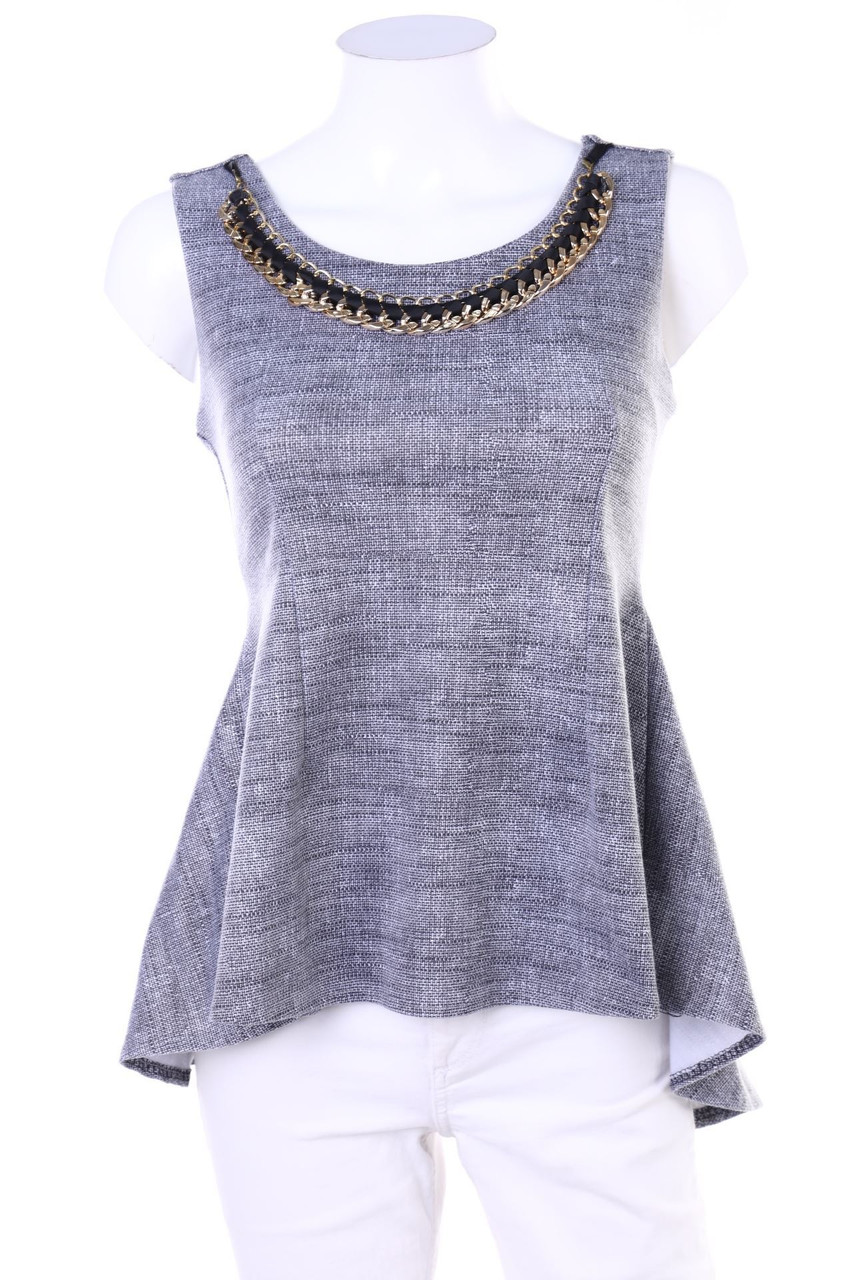 No Label - Blouse Top with Chain - S