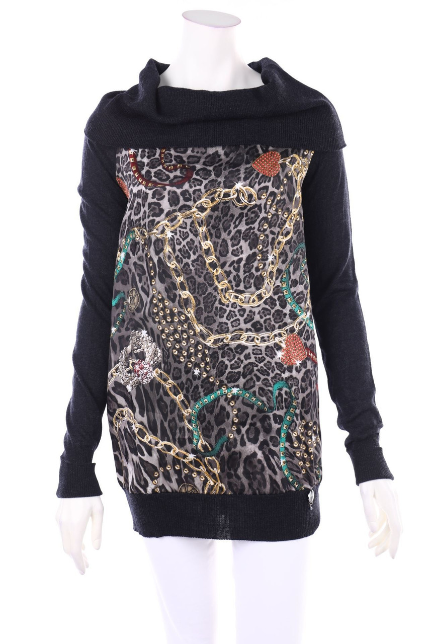 LIU JO JEANS - Carmen-Strick-Pullover mit Print - M