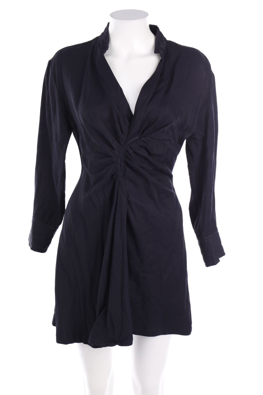 sandro - Dress, Linen Mix with Wrap-Effect - D 34