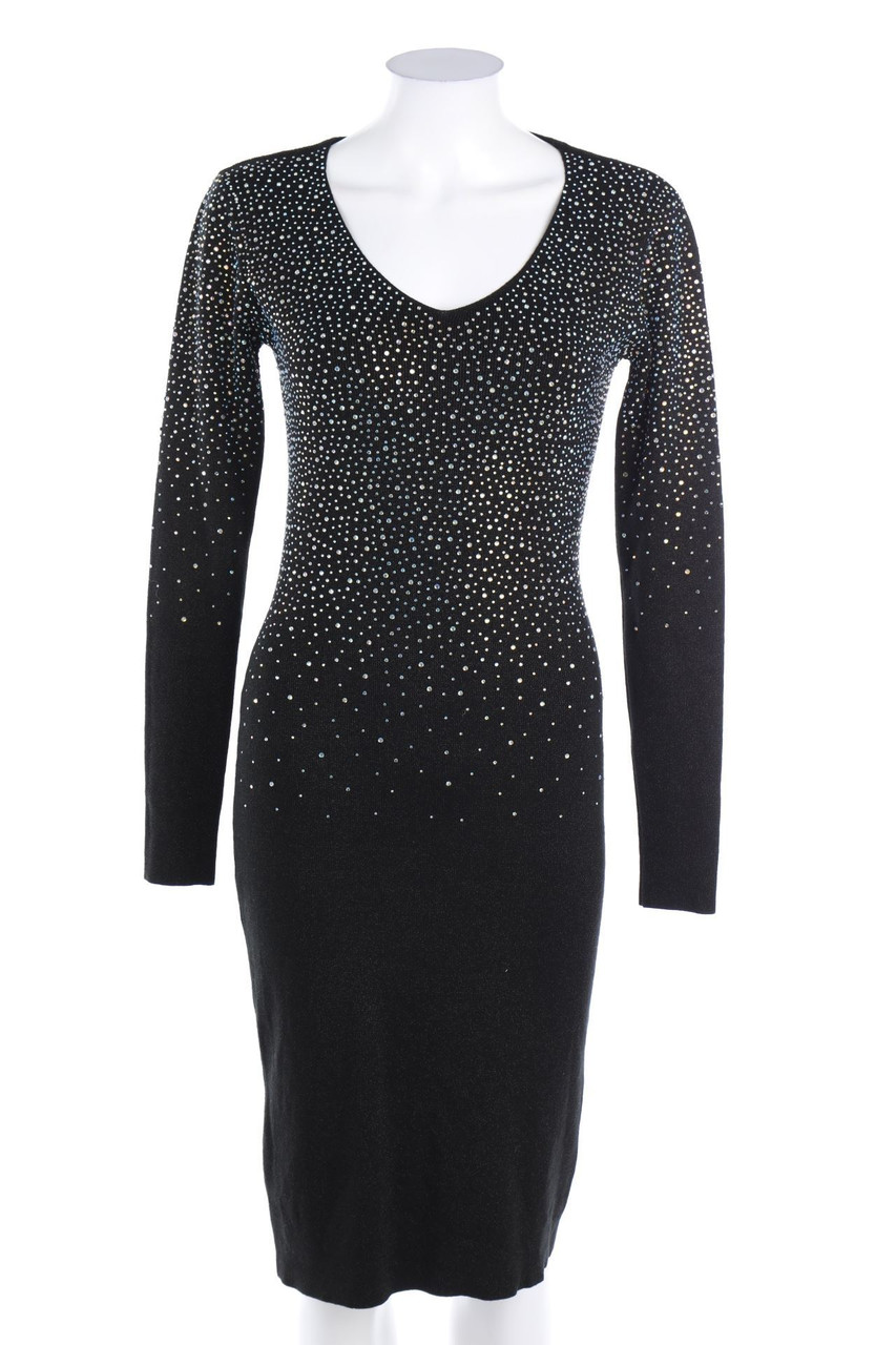 Amo & Roma - Strickkleid mit Strass-Steinen - S