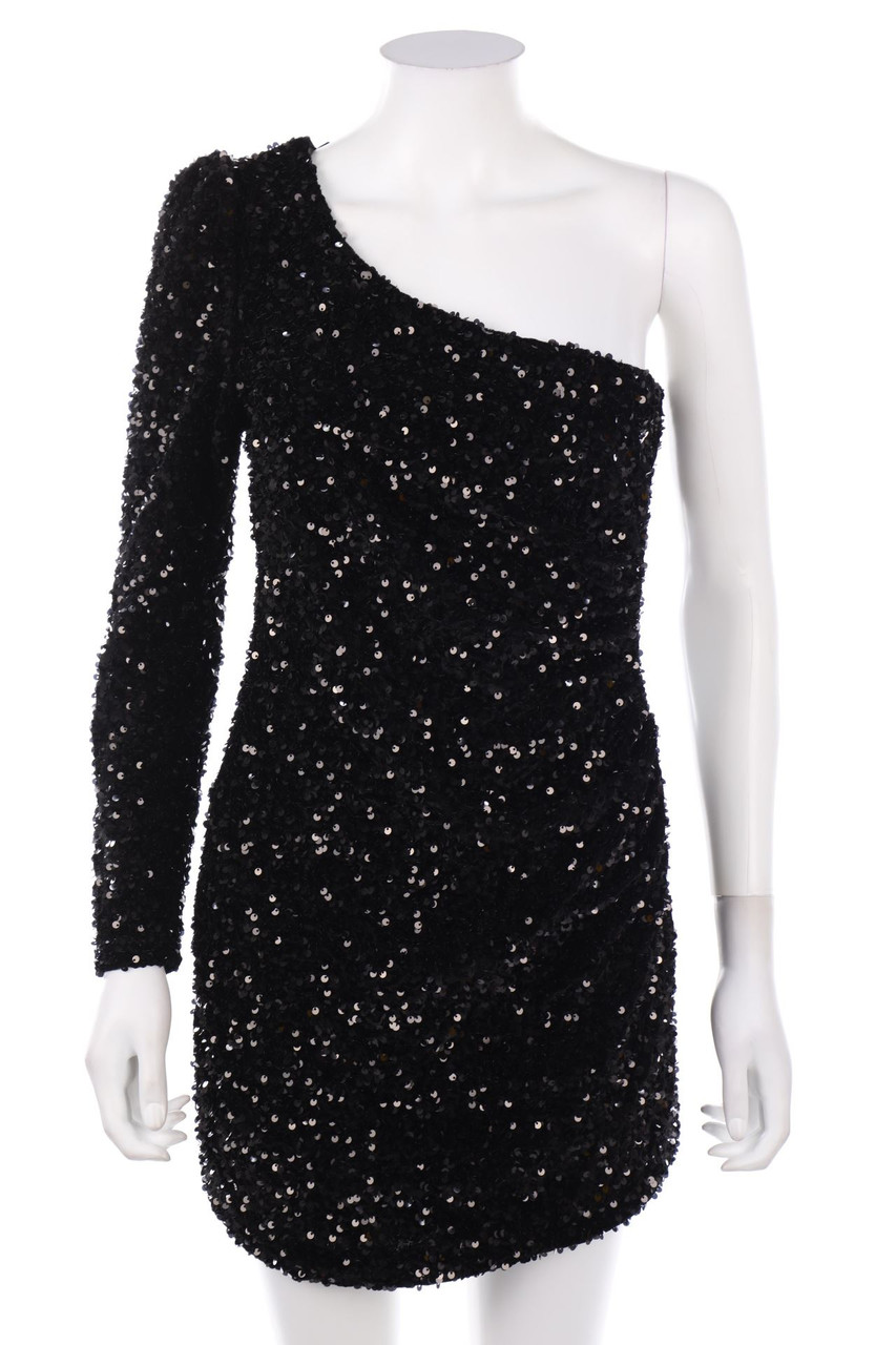 TOPSHOP - One-Shoulder Dress with Sequins - D 38