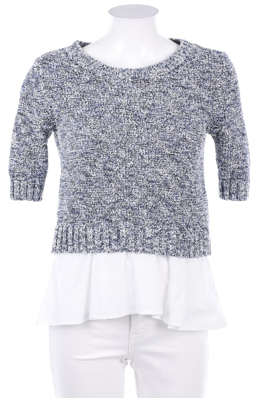 MARELLA - Glitter-Shortsleeve Pullover, Layer Look - S
