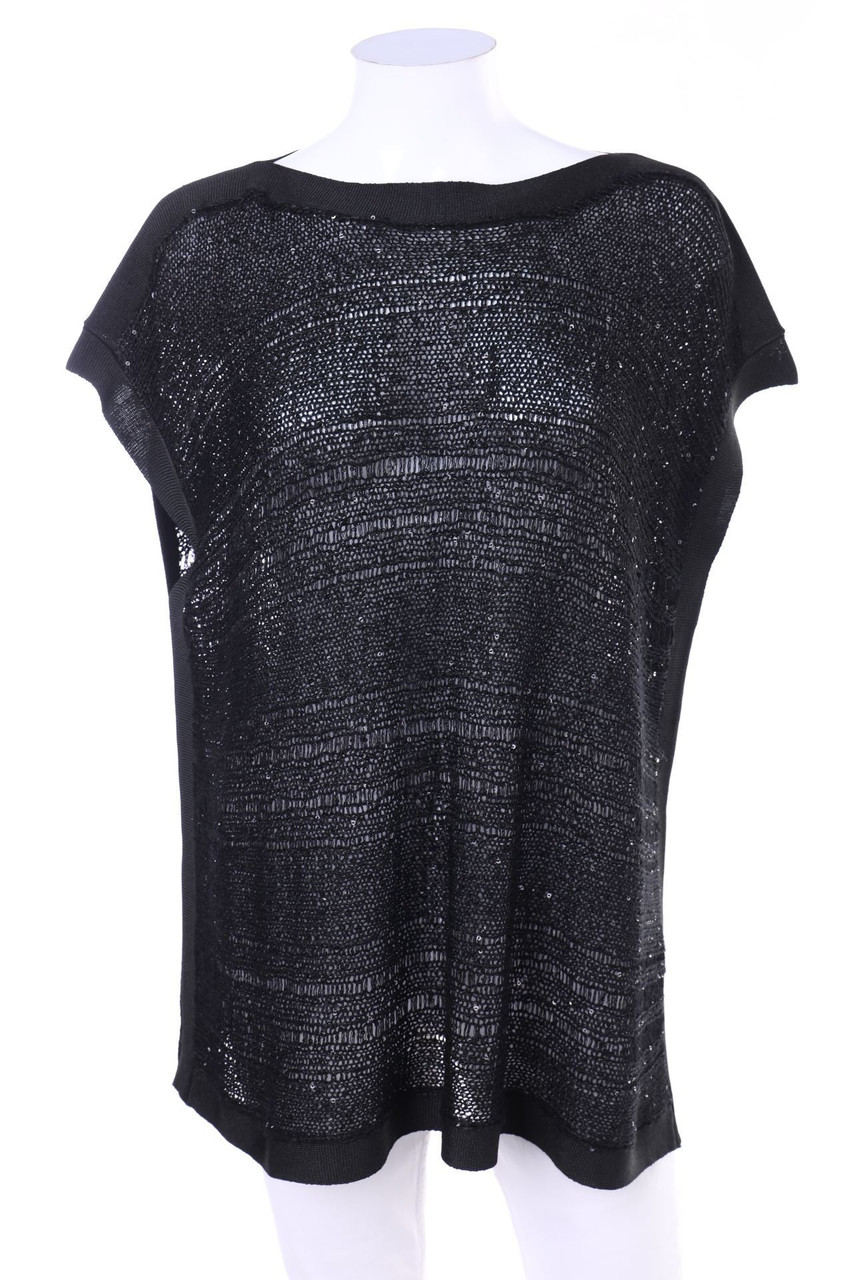 orsay - Kurzarm-Bluse mit Pailletten - D 44