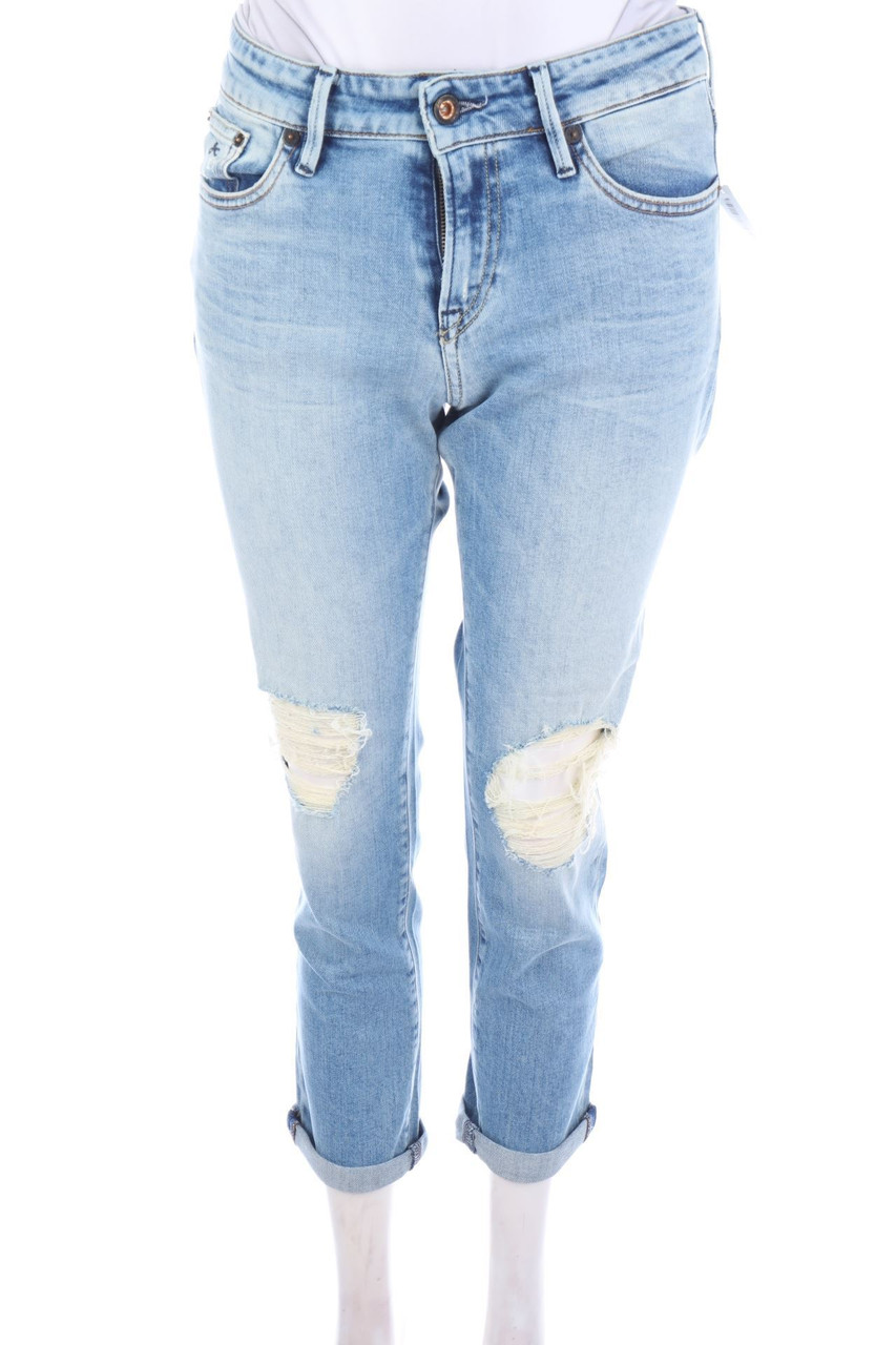 DENHAM - Cropped-Distressed Skinny-Jeans - W25