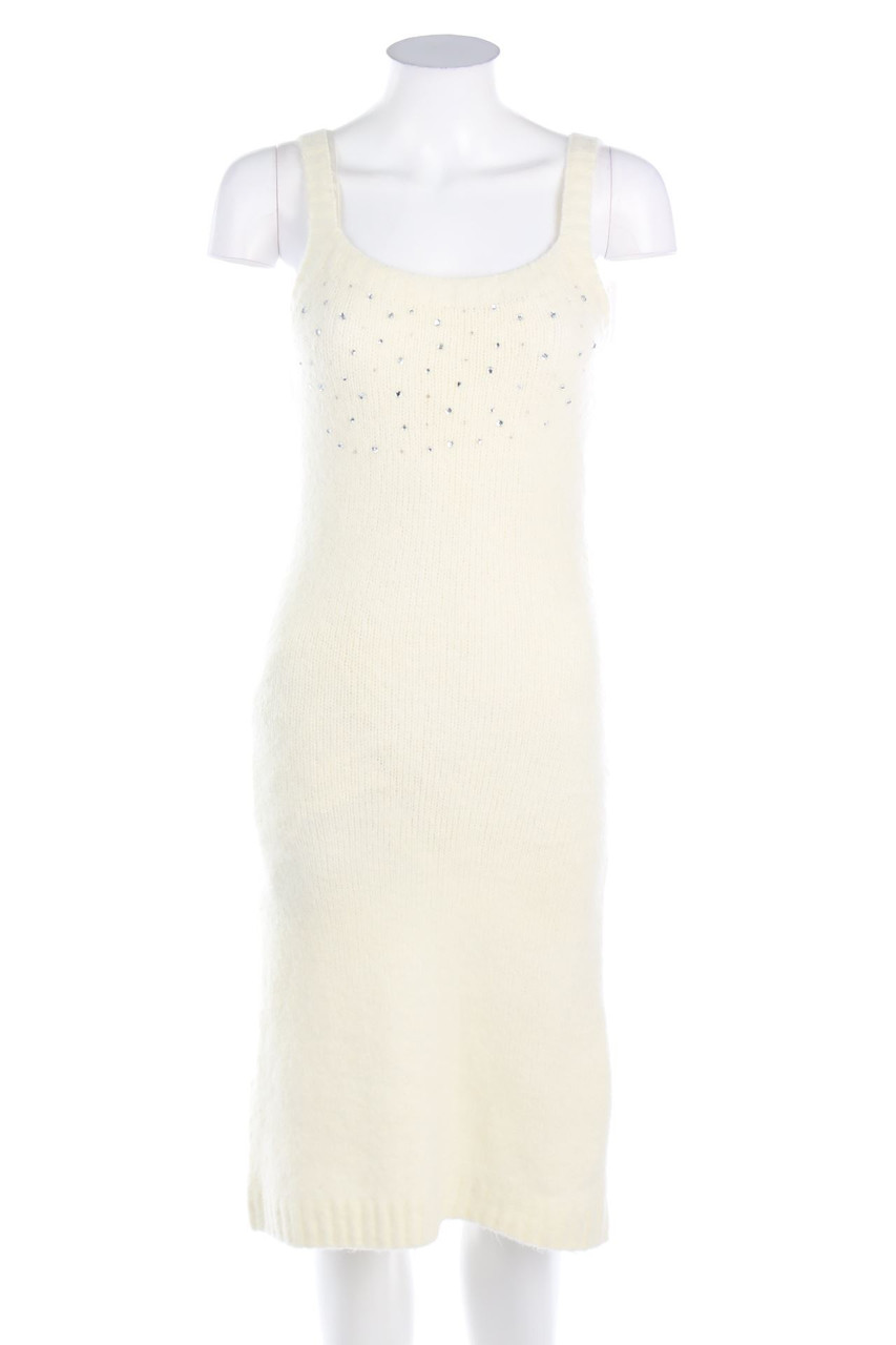 Ohne Label - Strickkleid aus Woll-Mix mit Mohair - XS