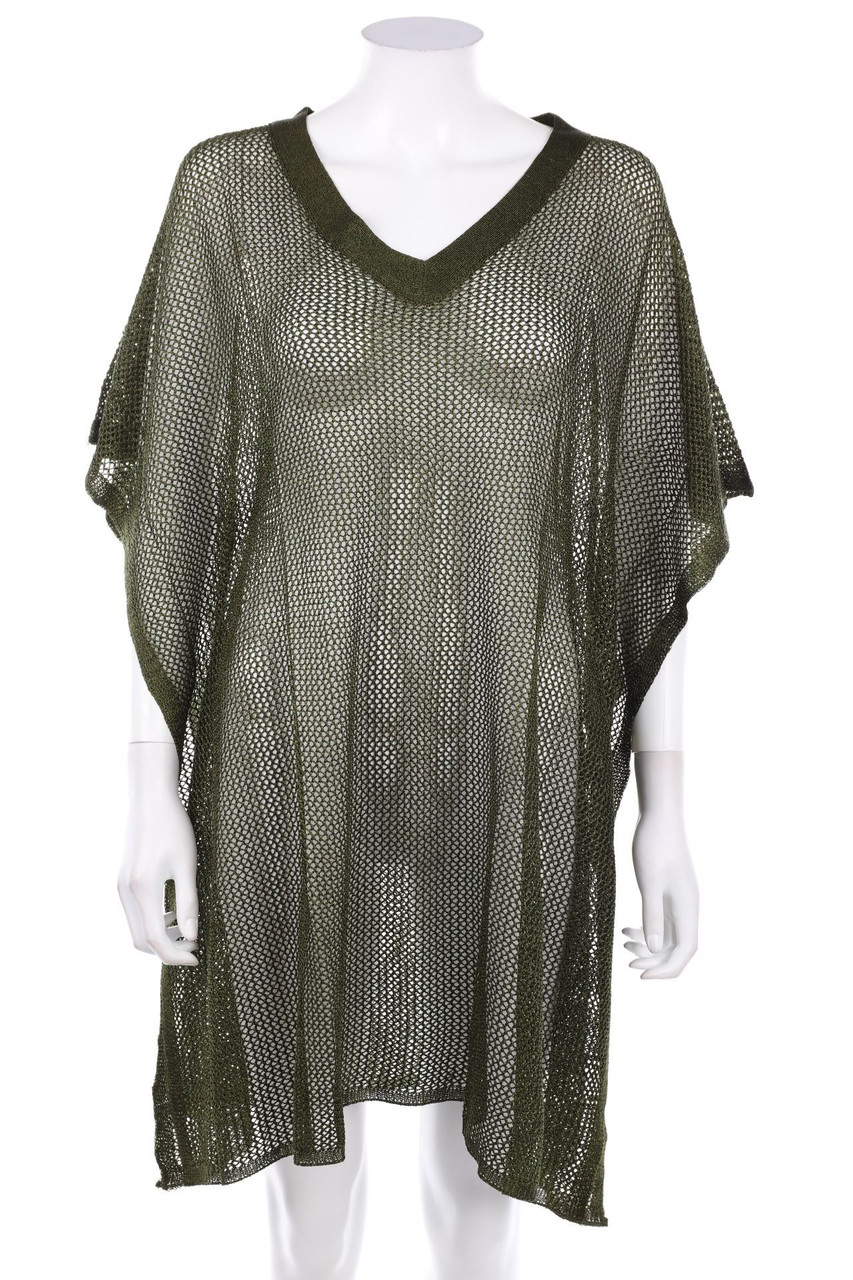 SOON - Knit Dress with Open Knit Details - L