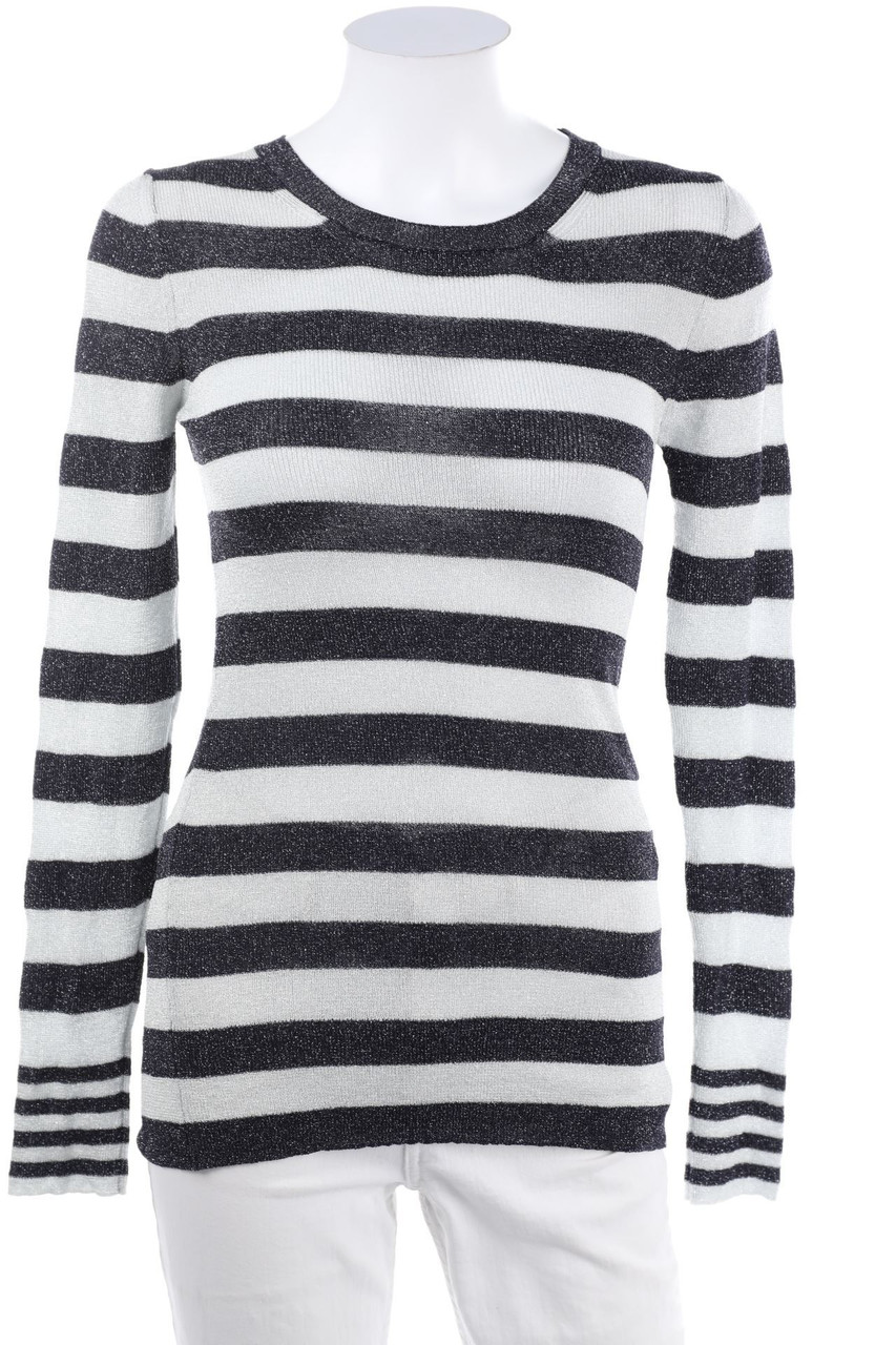 COVERT - Glitter-crewneck pullover with Stripes - D 36