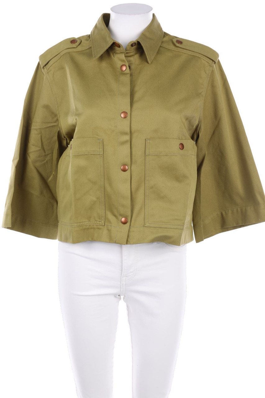 COVERT - Oversize-Denim Blouse, Military Style - L