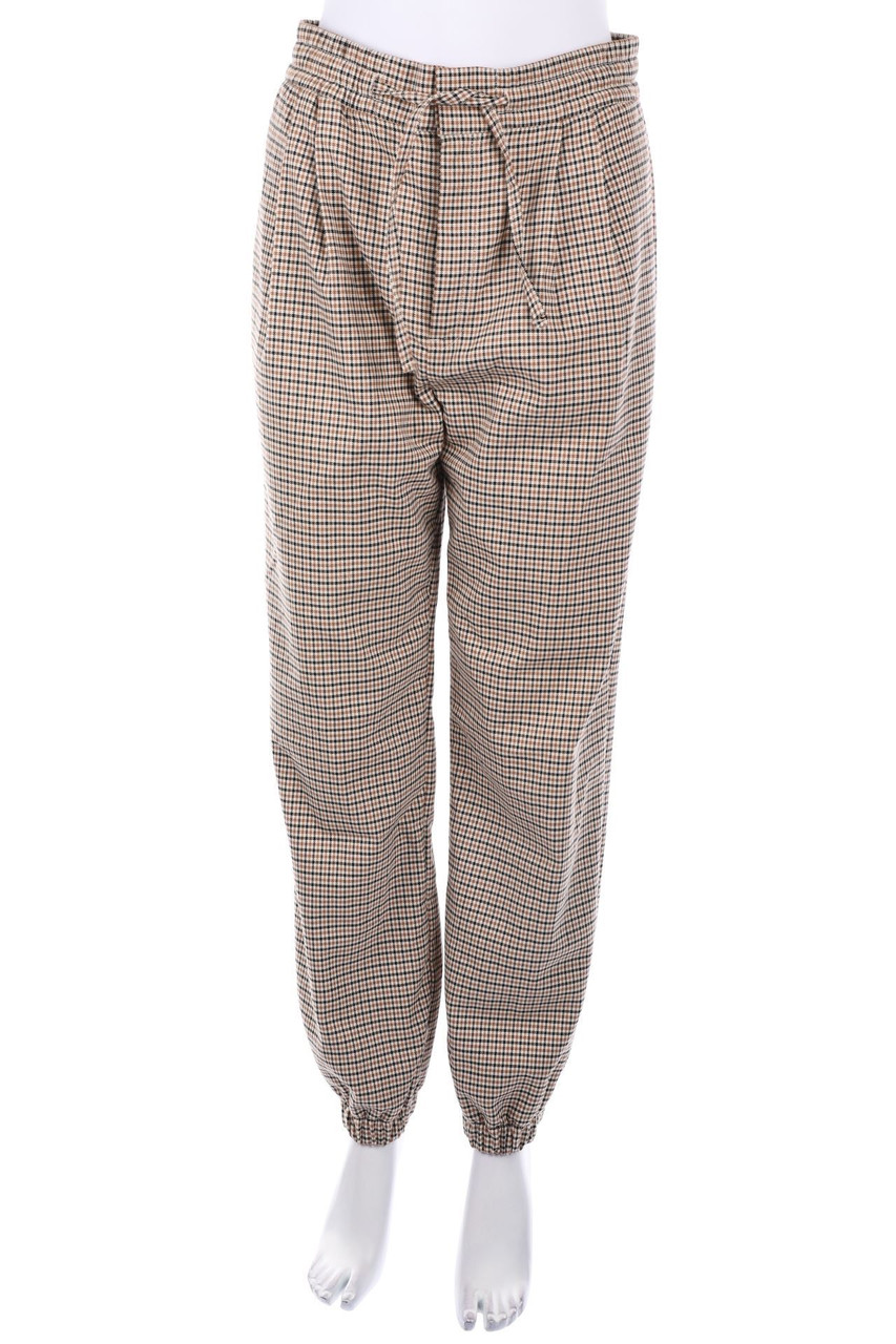 COLLUSION - Bundfaltenhose mit Karo-Muster - S