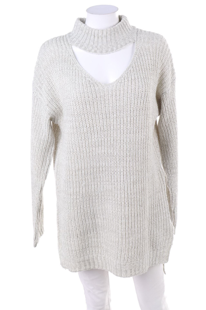 NICE & CHIC - Strick-Pullover mit tiefem Ausschnitt - XL