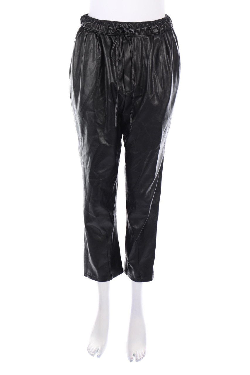 ZARA - Faux Leather-Jogger-Hose - M