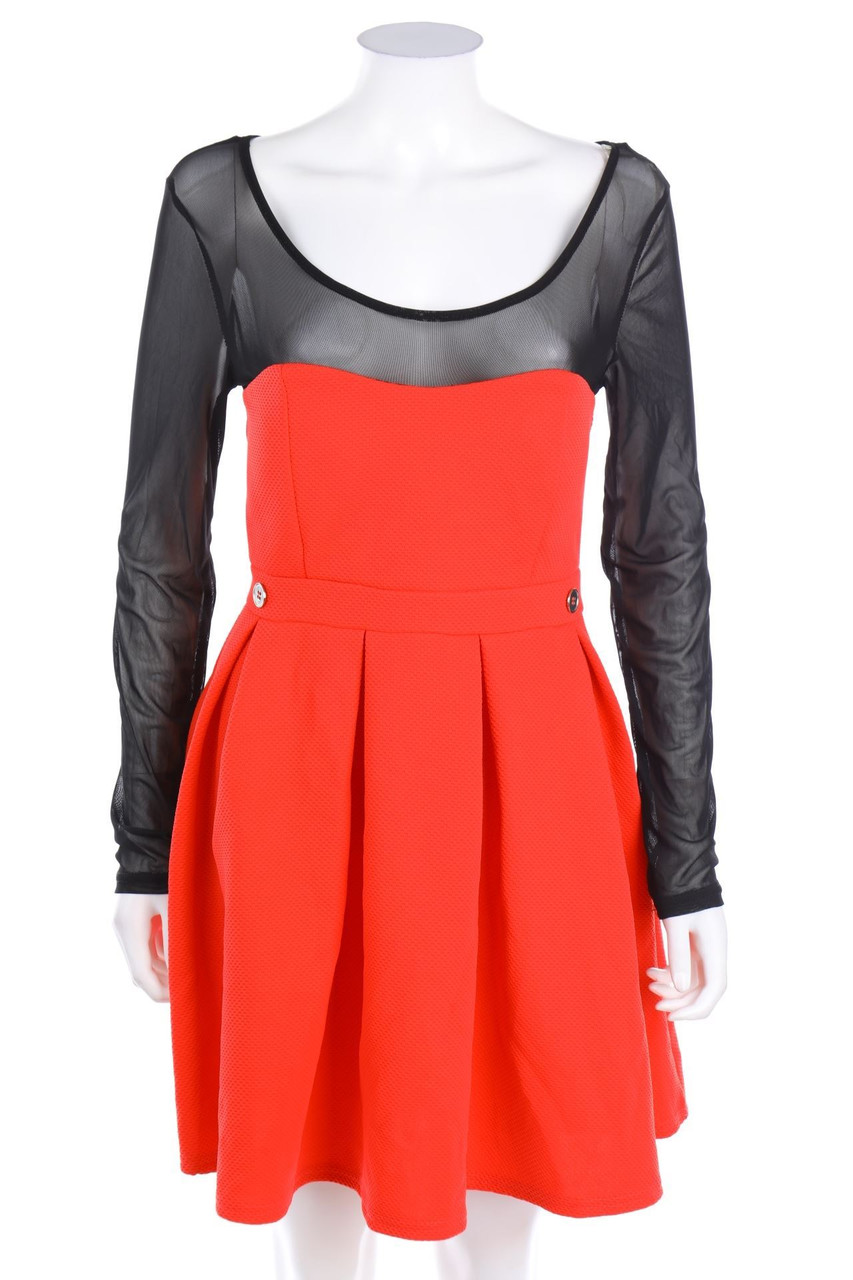 TOUT FEU TOUT FEMME - Kleid mit Mesh-Einsatz - M