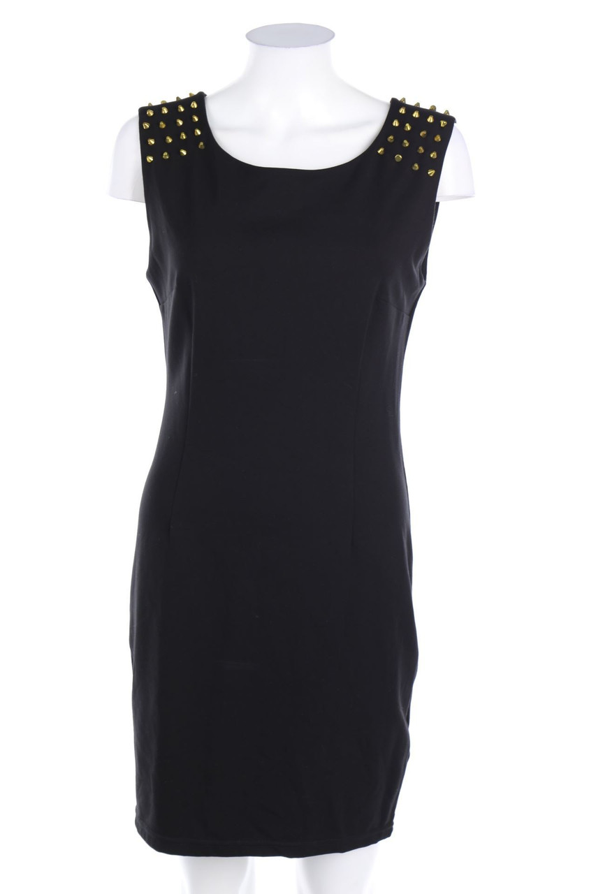 zebra - Sheath Dress with Studs - L