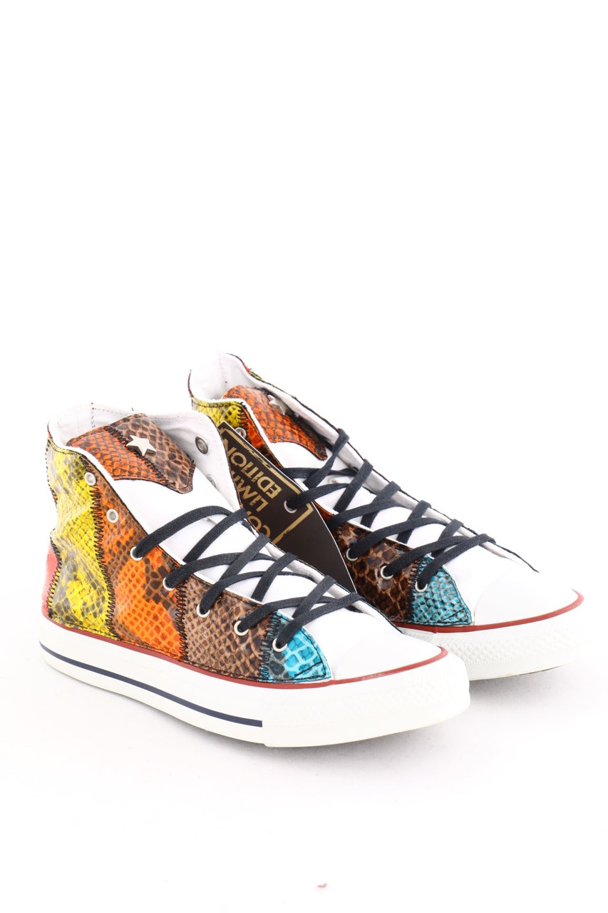 CONVERSE - high-top sneakers with Faux Leather Details