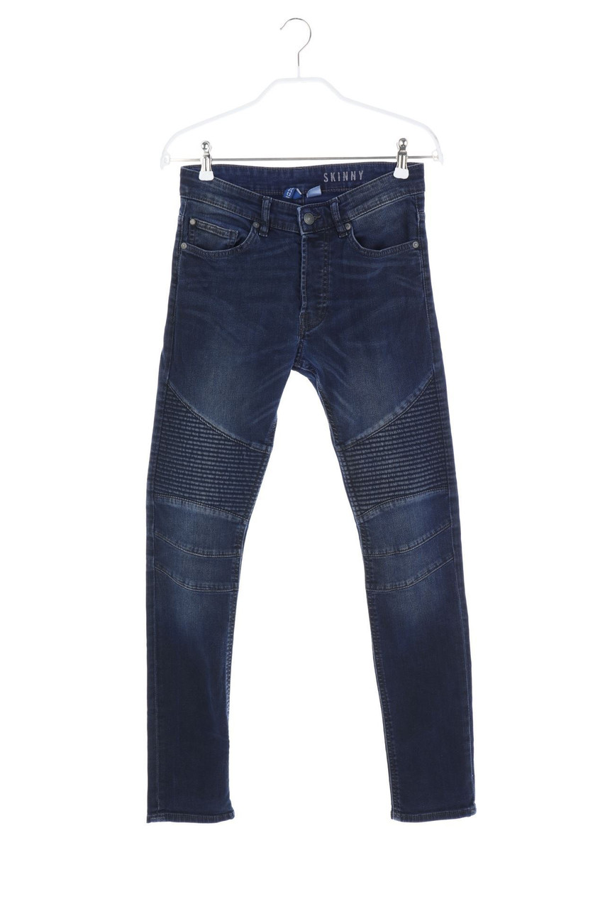 H&M DIVIDED - High Waist-Used Look Skinny-Jeans - W28