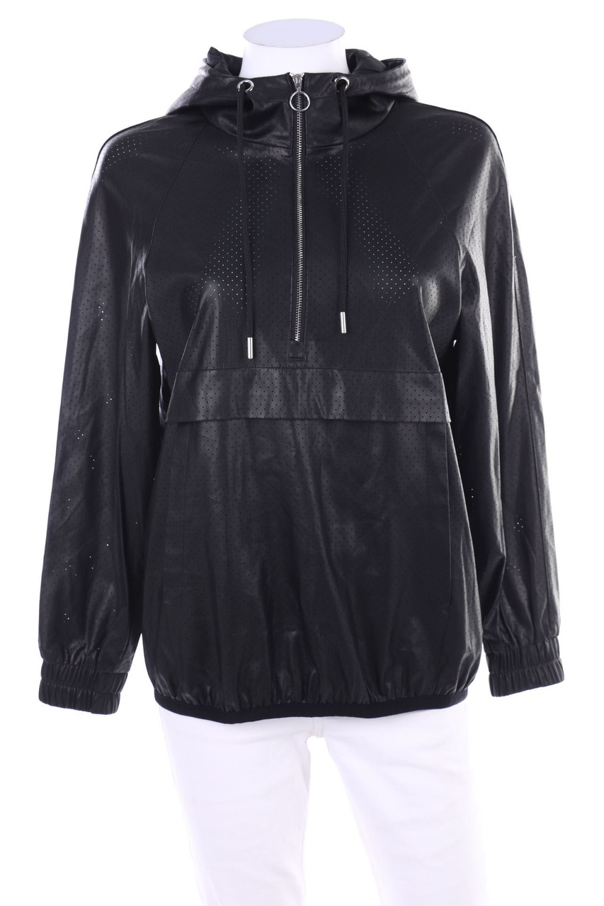 ZARA - Kapuzen-Shirt aus Kunstleder - XS