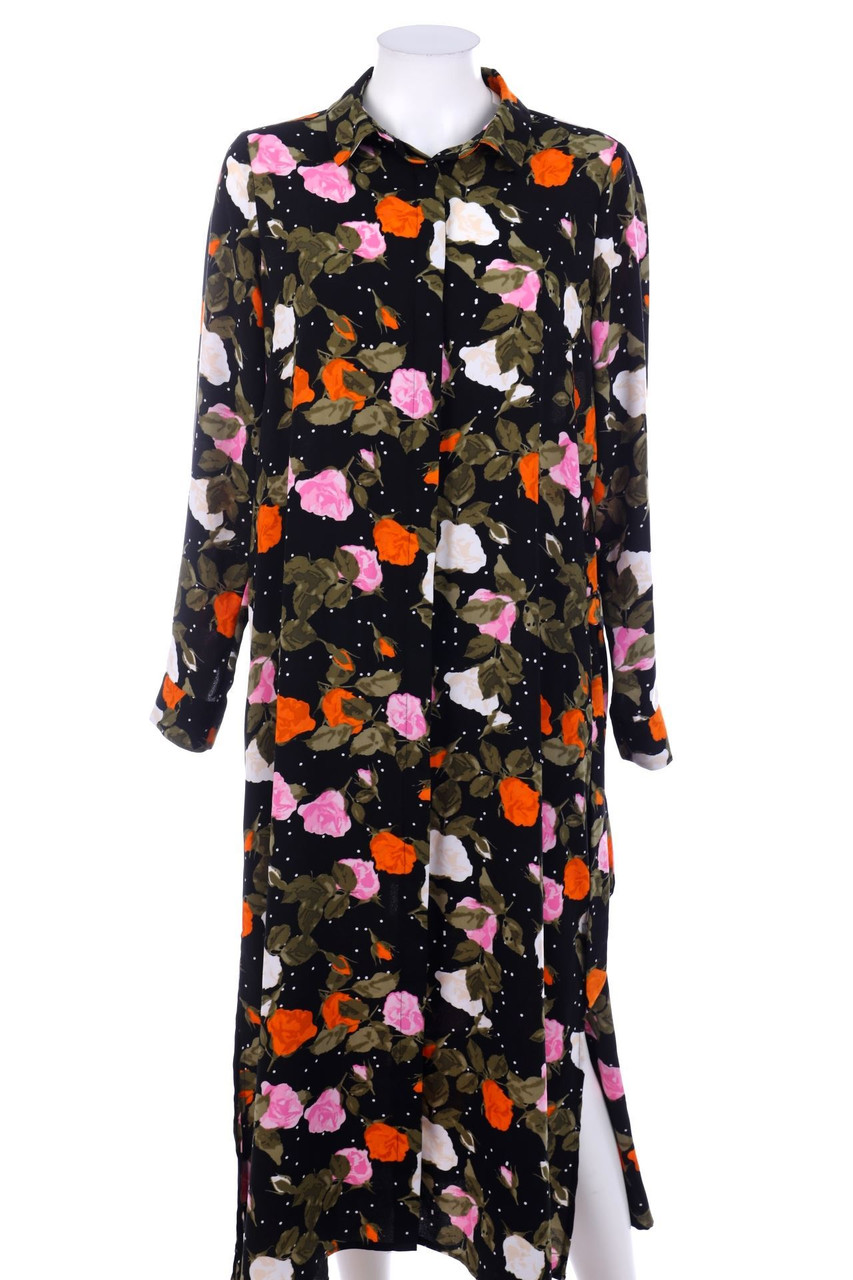envii - Shirt Dress with Flower Print - S