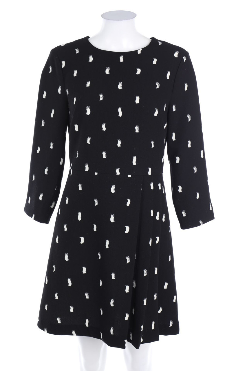 WAREHOUSE - Print-Kleid mit Falten - D 36