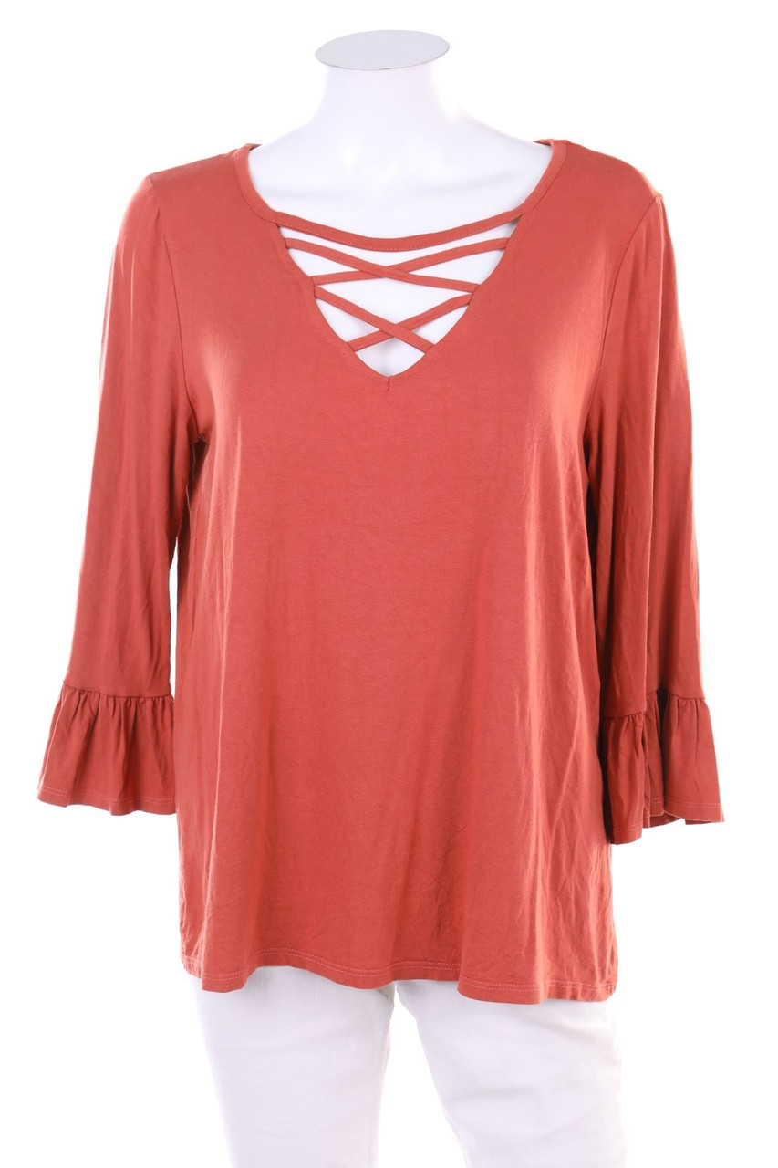 No Label - Blouse with Lacing - L