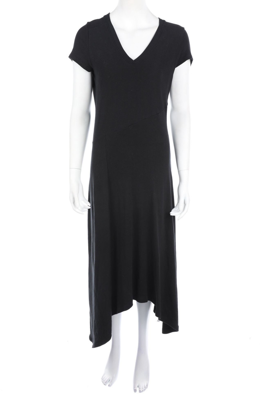 DKNY JEANS - Kurzarm-Maxi-Kleid mit Logo-Print - M