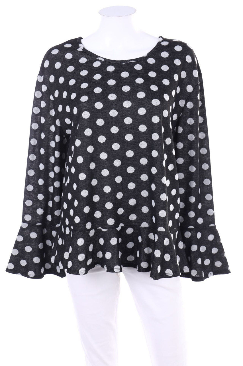 BODYFLIRT - Volant-Shirt mit Punkten - D 40-42