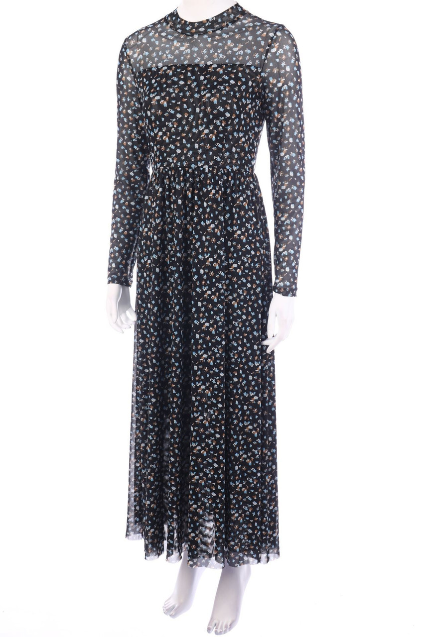 TAIFUN - Mesh-Maxi-Kleid mit Blumen-Print - D 36