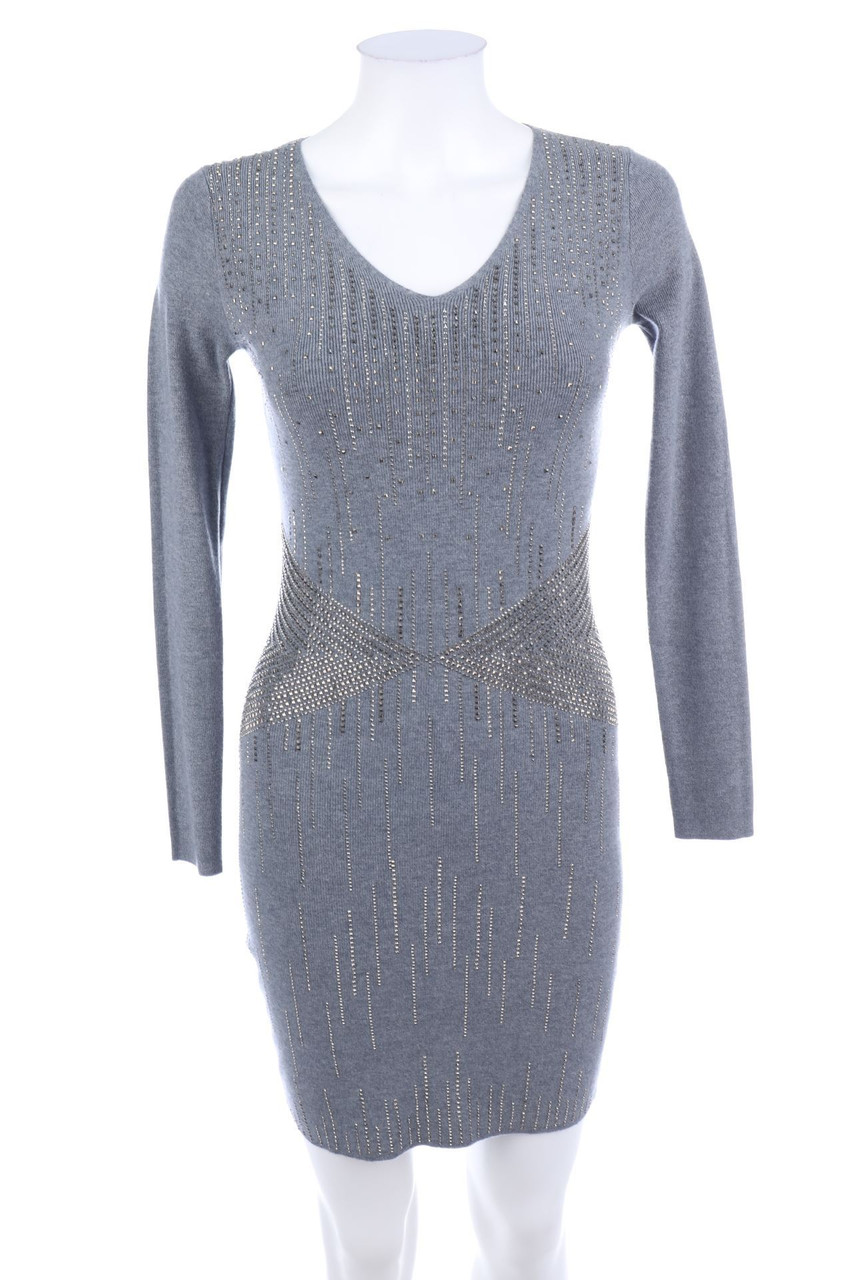 MC LORENE - Strickkleid mit Strass-Steinen - ONE SIZE