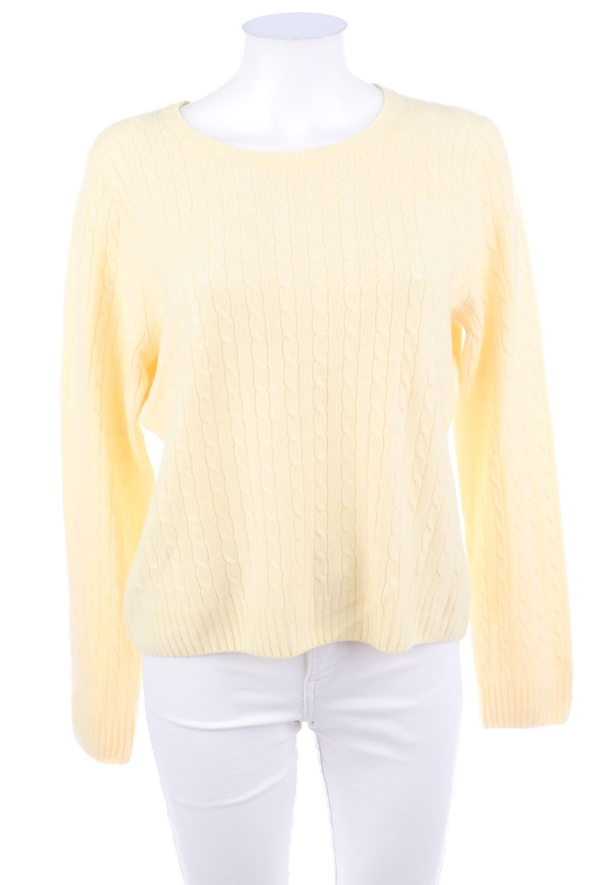 Bass - crewneck pullover, Cable-Knit - L