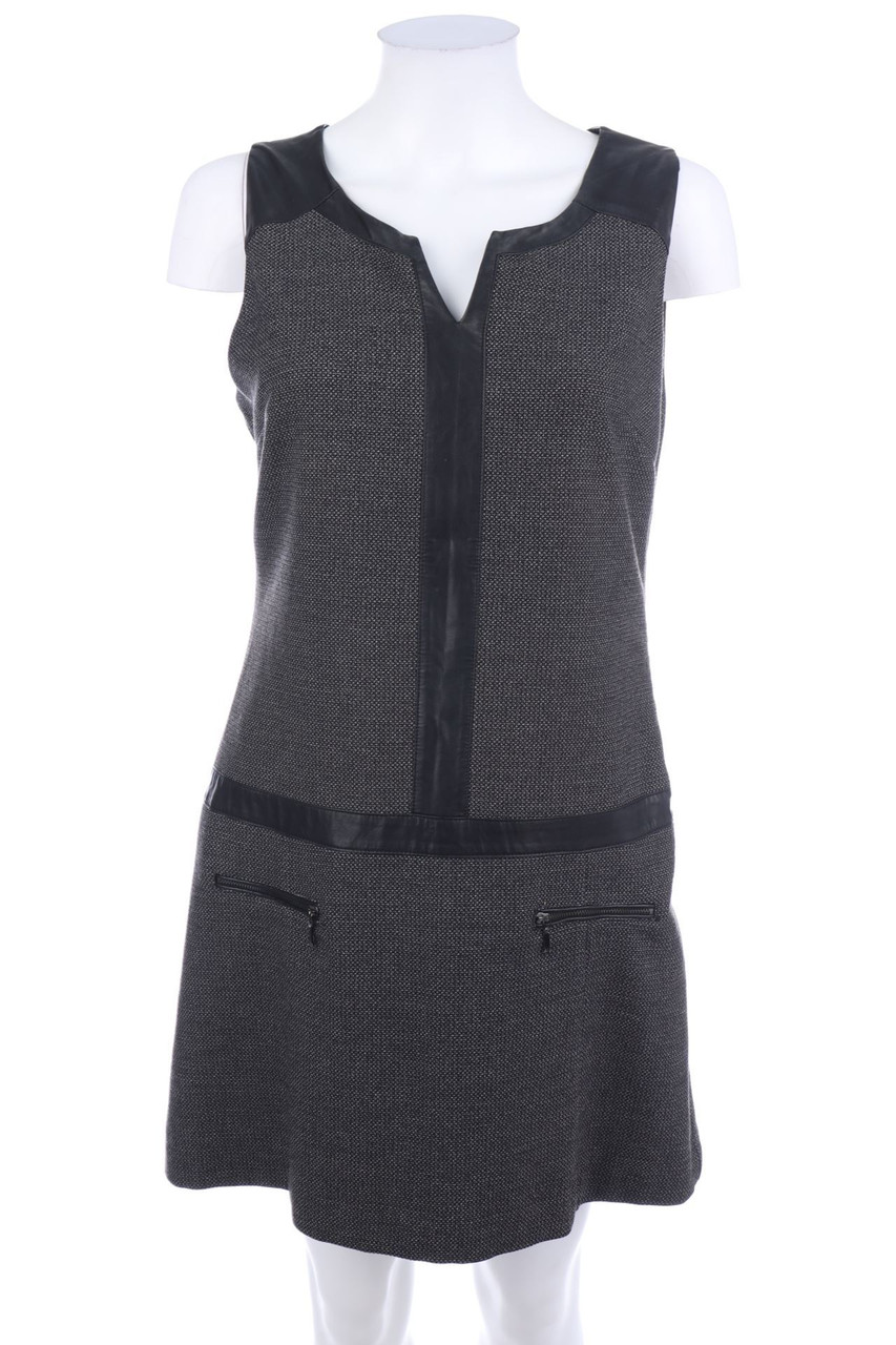 promod - Etui-Kleid mit Kunstleder-Details - D 38