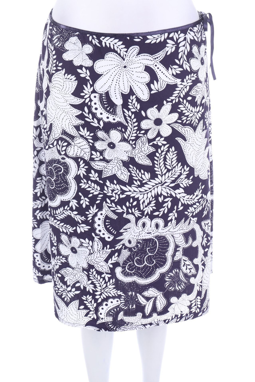 zero - Baumwoll-Rock mit Blumen-Print - D 36