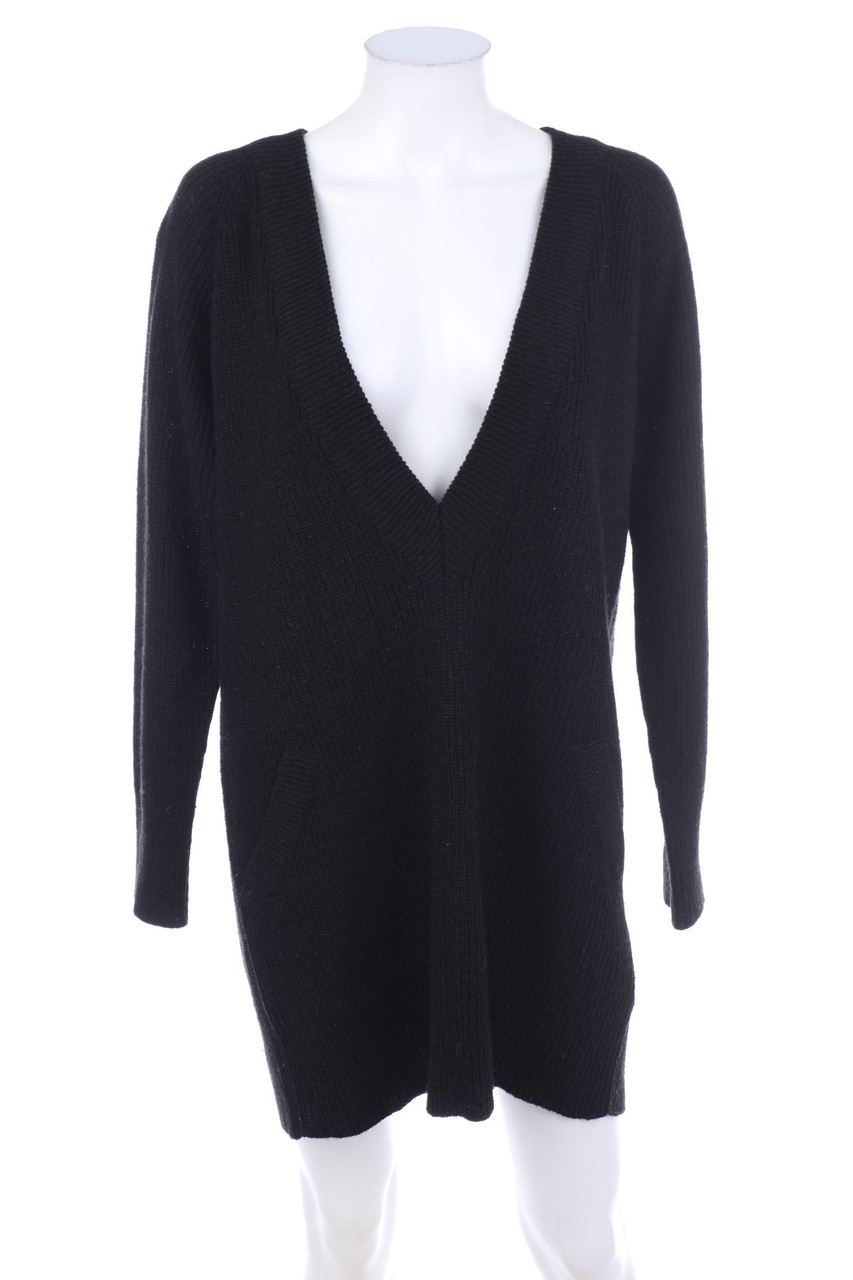 Noisy May - Strickkleid mit tiefem Ausschnitt - M